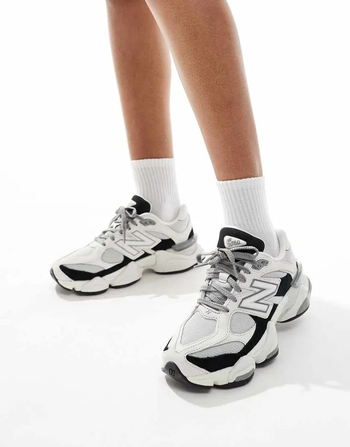 New Balance 9060 sneakers in white and black