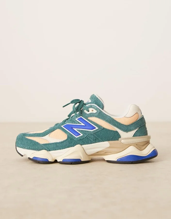 New Balance 9060 unisex sneaker in multi with blue detail - Image 2