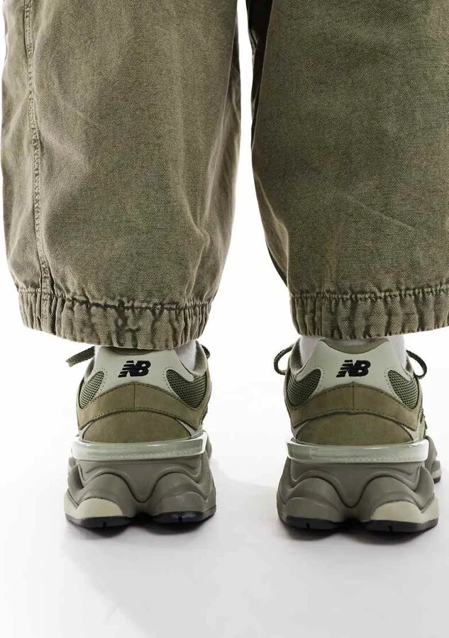 New Balance 9060 Unisex sneakers in khaki green - Image 3