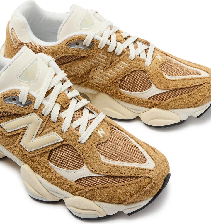 New Balance 9060 Women's Panelled Mesh Sneakers Peach UK8 - Image 3