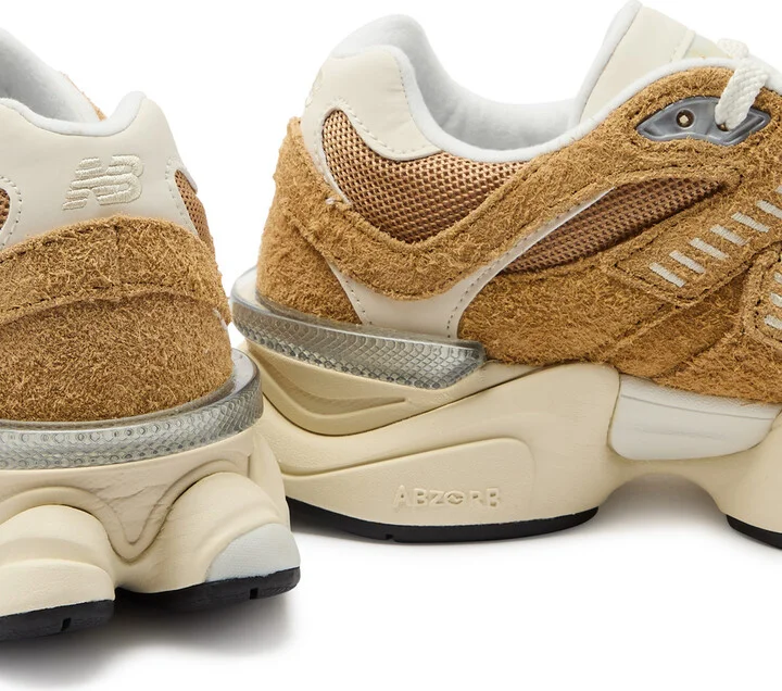 New Balance 9060 Women's Panelled Mesh Sneakers Peach UK8 - Image 4