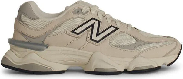 New Balance '9060Z' Ivory Leather Blend Sneakers