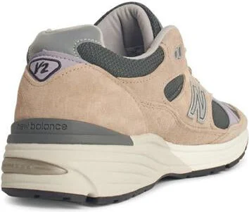 New Balance '991' Beige Suede Blend Sneakers - Image 3