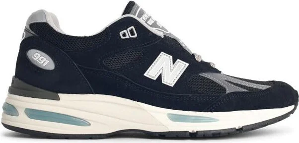 New Balance '991V2' Black Fabric Blend Sneakers