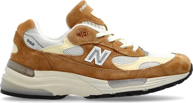 New Balance 992 Logo Patch Lace-Up Sneakers