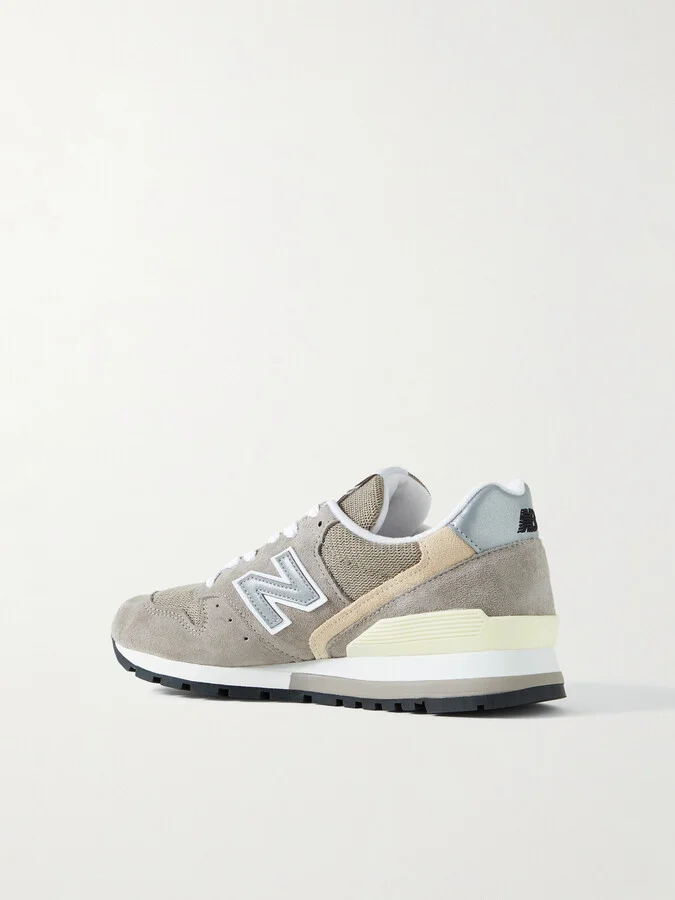 New Balance - 996 Suede And Mesh Sneakers - Gray - Image 3