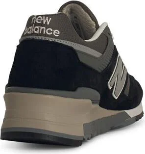 New Balance '997' Black Suede Blend Sneakers - Image 3