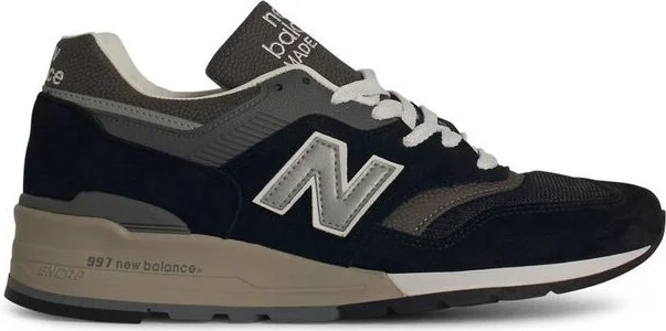 New Balance '997' Black Suede Blend Sneakers