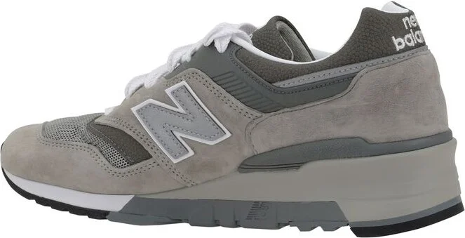 New Balance '997' Grey Suede Blend Sneakers - Image 3