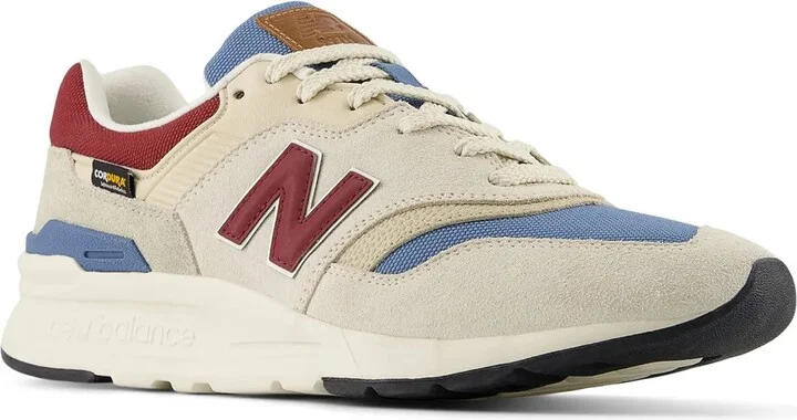 Off White/Blue/Maroon