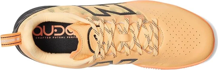 New Balance Audazo Pro In V6 Soccer Cleats Shoes White Peach/Mango : US Men's 7.5 - Women's 9 D - Medium, Leather/Rubber - Image 2