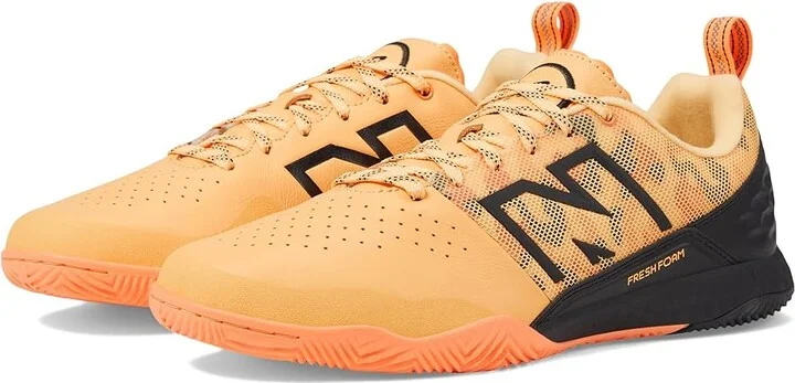 New Balance Audazo Pro In V6 Soccer Cleats Shoes White Peach/Mango : US Men's 7.5 - Women's 9 D - Medium, Leather/Rubber