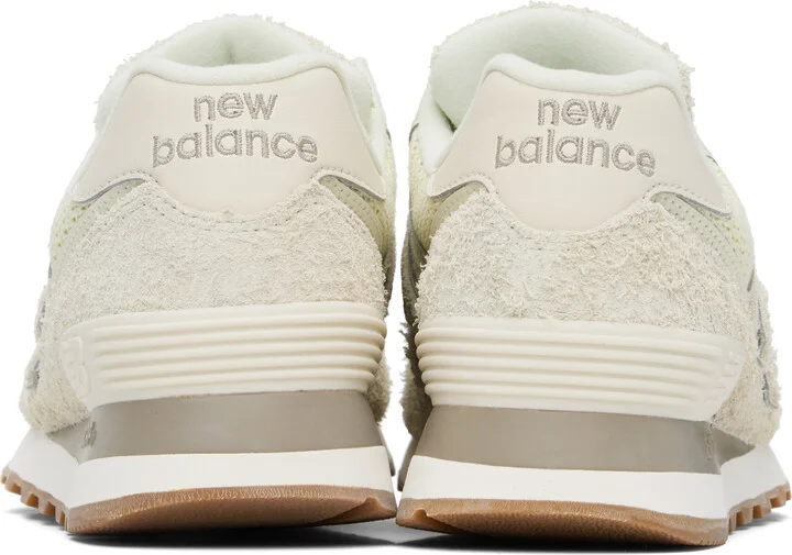 New Balance Beige & Green 574 Sneakers - Image 2