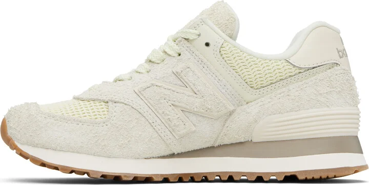 New Balance Beige & Green 574 Sneakers - Image 3