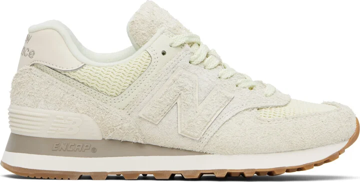 New Balance Beige & Green 574 Sneakers