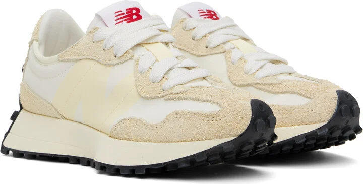 New Balance Beige & Off-White 327 Sneakers - Image 4