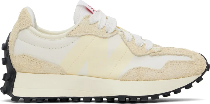 New Balance Beige & Off-White 327 Sneakers