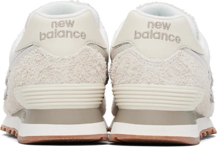 New Balance Beige & Off-White 574 Sneakers - Image 2
