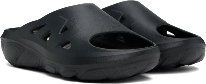 New Balance Black Fresh Foam RCVRY Slides - Image 4