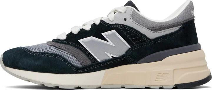 New Balance Black & Gray 997R Sneakers - Image 3