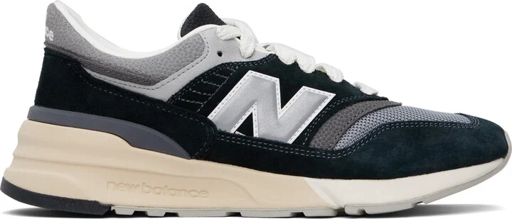 New Balance Black & Gray 997R Sneakers