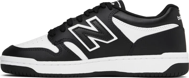 New Balance Black & White 480 Sneakers - Image 3