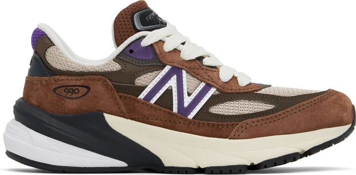 New Balance Brown & Beige Made in USA 990v6 Sneakers