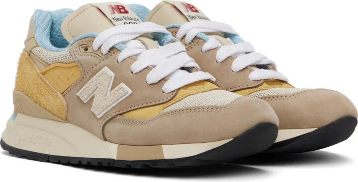 New Balance Brown & Beige 'Made in USA' 998 Sneakers - Image 4
