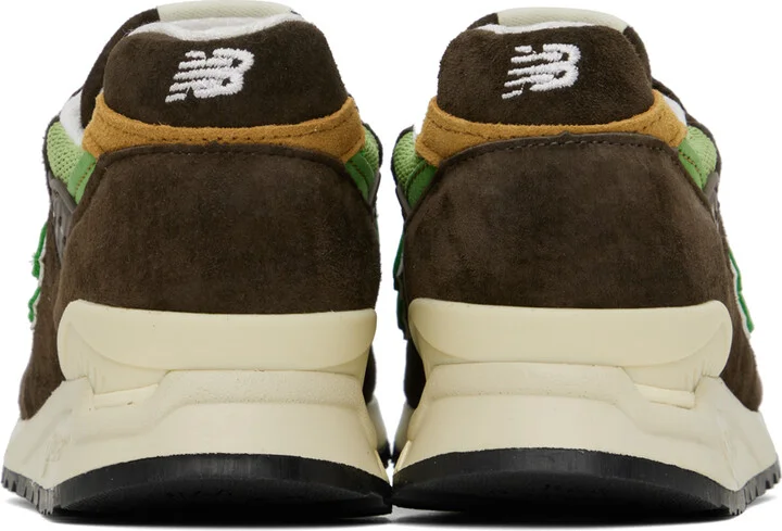 New Balance Brown & Green Made in USA 998 Sneakers - Image 2