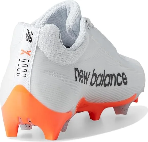 New Balance BurnX4 Lacrosse Cleats Men's Wrestling Shoes White/Hot Mango/Ice Blue : 7 D - Medium, Synthetic - Image 4