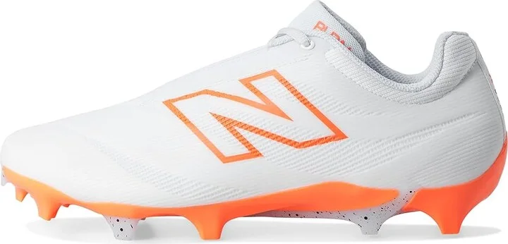 New Balance BurnX4 Lacrosse Cleats Men's Wrestling Shoes White/Hot Mango/Ice Blue : 7 D - Medium, Synthetic - Image 6