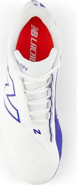 New Balance BurnX4 Lacrosse Cleats Shoes White/Blue : US Men's 7.5 - Women's 9 D - Medium, Synthetic - Image 2