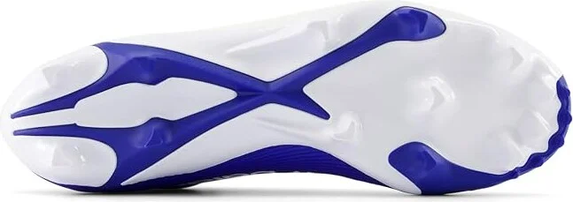 New Balance BurnX4 Lacrosse Cleats Shoes White/Blue : US Men's 7.5 - Women's 9 D - Medium, Synthetic - Image 3