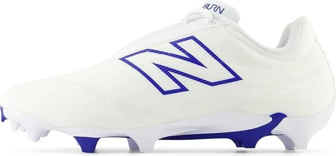 New Balance BurnX4 Lacrosse Cleats Shoes White/Blue : US Men's 7.5 - Women's 9 D - Medium, Synthetic - Image 4