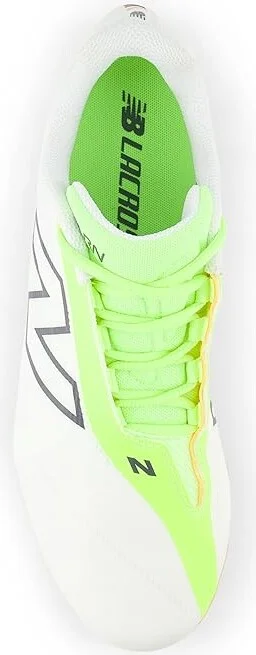 New Balance BurnX4 Lacrosse Cleats Shoes White/Green : US Men's 7 - Women's 8.5 D - Medium, Synthetic - Image 2