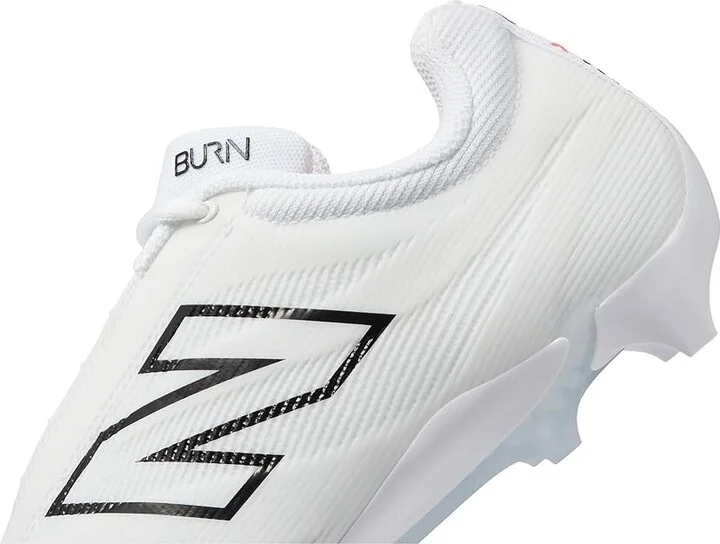 New Balance BurnX4 Lacrosse Cleats Shoes White/Grey Matter : US Men's 7.5 - Women's 9 D - Medium, Synthetic - Image 4