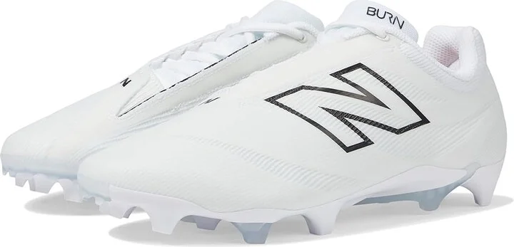 New Balance BurnX4 Lacrosse Cleats Shoes White/Grey Matter : US Men's 7.5 - Women's 9 D - Medium, Synthetic