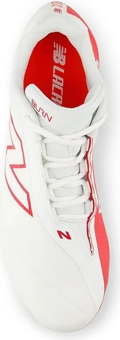 New Balance BurnX4 Lacrosse Cleats Shoes White/Red : US Men's 7.5 - Women's 9 D - Medium, Synthetic - Image 2