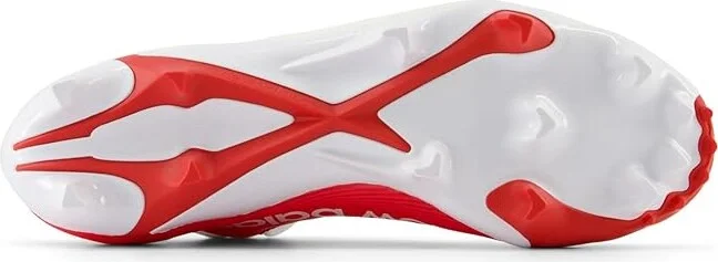 New Balance BurnX4 Lacrosse Cleats Shoes White/Red : US Men's 7.5 - Women's 9 D - Medium, Synthetic - Image 3