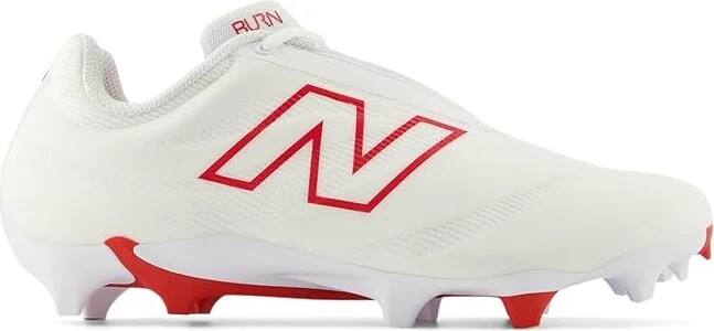 New Balance BurnX4 Lacrosse Cleats Shoes White/Red : US Men's 7.5 - Women's 9 D - Medium, Synthetic - Image 5