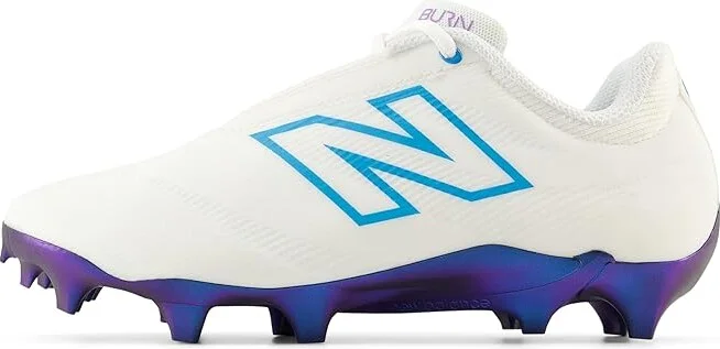 New Balance BurnX4 Lacrosse Cleats Women's Shoes White/Black 1 : 6 B - Medium, Synthetic - Image 4