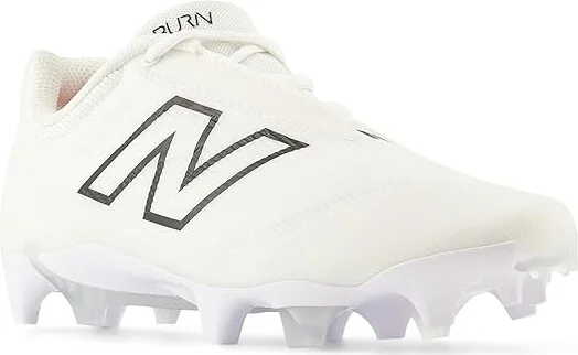 New Balance BurnX4 Lacrosse Cleats Women's Shoes White/Black : 6 B - Medium, Synthetic