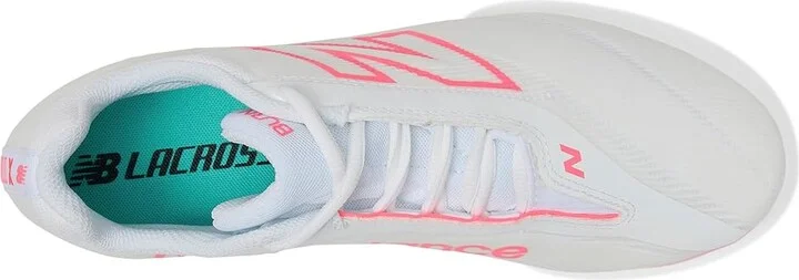 New Balance BurnX4 Lacrosse Cleats Women's Shoes White/Ultra Pink : 11 D - Wide, Synthetic - Image 2