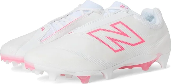 New Balance BurnX4 Lacrosse Cleats Women's Shoes White/Ultra Pink : 11 D - Wide, Synthetic