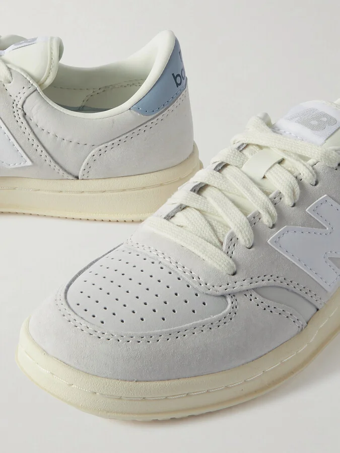 New Balance - Ct500 Leather-trimmed Suede And Nubuck Sneakers - Off-white - Image 4