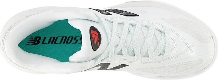 New Balance FreezeLX v5 Box Lacrosse Cleats Men's Wrestling Shoes White/Black : 8 D - Medium, Synthetic - Image 2