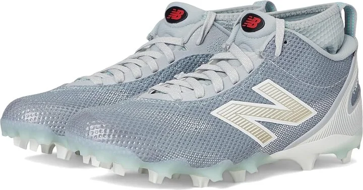 New Balance FreezeLX V5 Lacrosse Cleats Men's Shoes Grey/White : 9 D - Medium, Synthetic