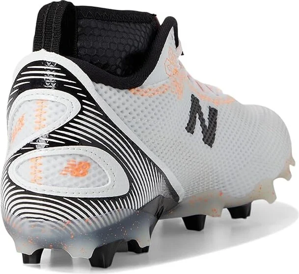 New Balance FreezeLX V5 Lacrosse Cleats Men's Shoes White/Black/Hot Mango : 8 D - Medium, Synthetic - Image 4