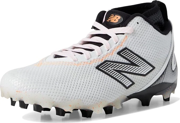 New Balance FreezeLX V5 Lacrosse Cleats Men's Shoes White/Black/Hot Mango : 8 D - Medium, Synthetic - Image 5
