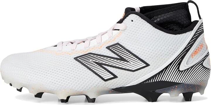 New Balance FreezeLX V5 Lacrosse Cleats Men's Shoes White/Black/Hot Mango : 8 D - Medium, Synthetic - Image 6